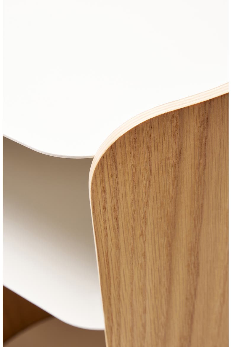 Contour Wood & Steel Side Table, Alternate, color, WHITE