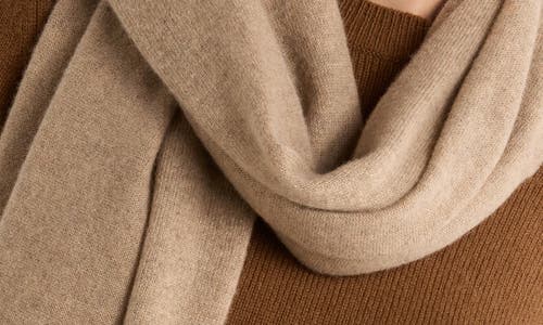 Portolano Solid Cashmere Wrap In Brown