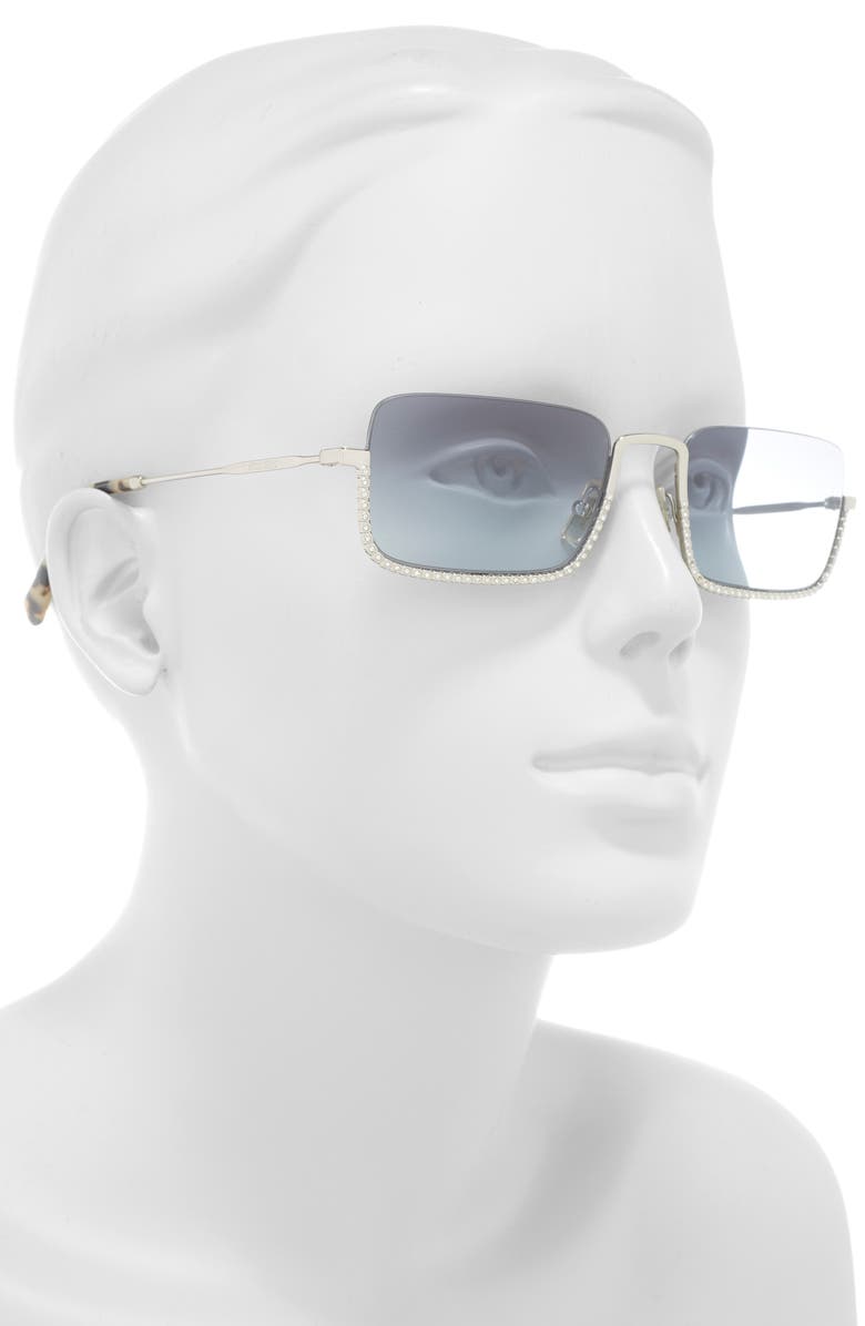 Miu Miu 55mm Rectangle Sunglasses, Alternate, color,