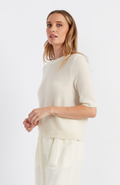 Chinti & Parker Cloud Cashmere Short Sleeve Sweater Tee