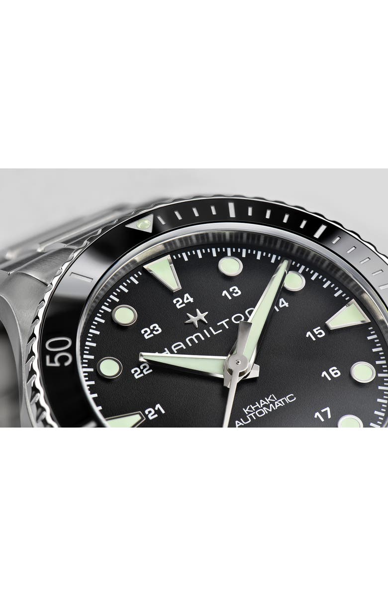 Hamilton Khaki Navy Scuba Automatic Bracelet Watch, 43mm, Alternate, color, Stainless Steel/Silver