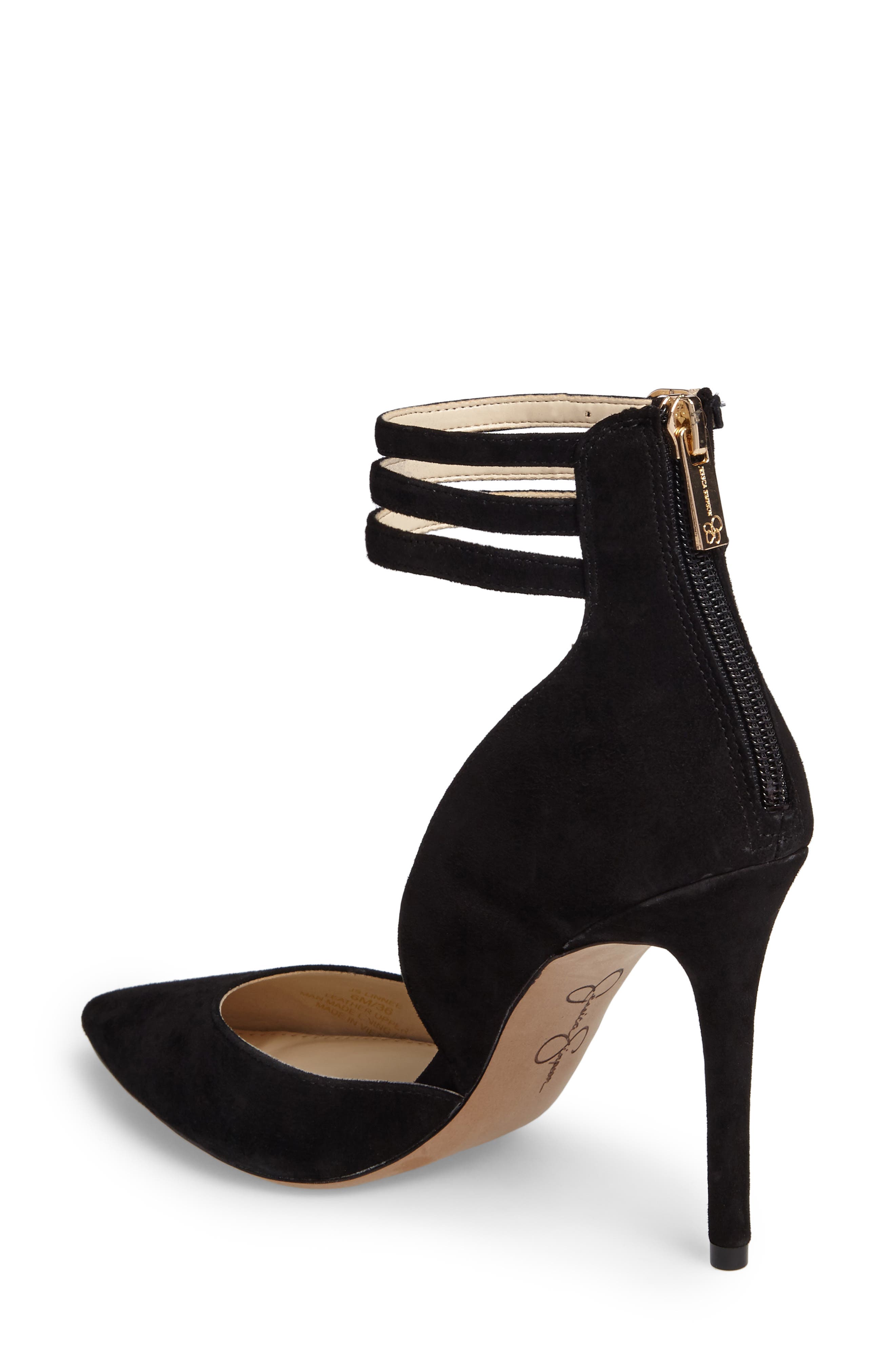 Linnee Ankle Strap Pump, Alternate, color, BLACK