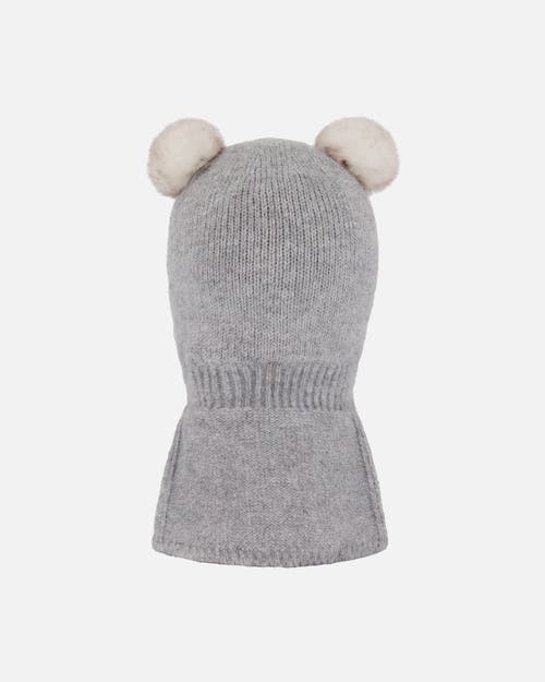 Deux Par Deux Gender Inclusive Knit Balaclava In Gray