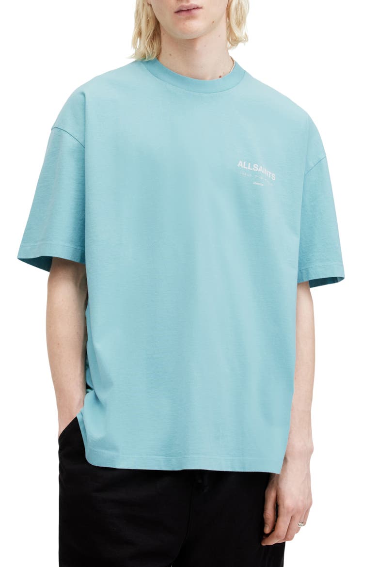Underground Oversize Organic Cotton Graphic T-Shirt, Main, color, COSTELLO BLUE