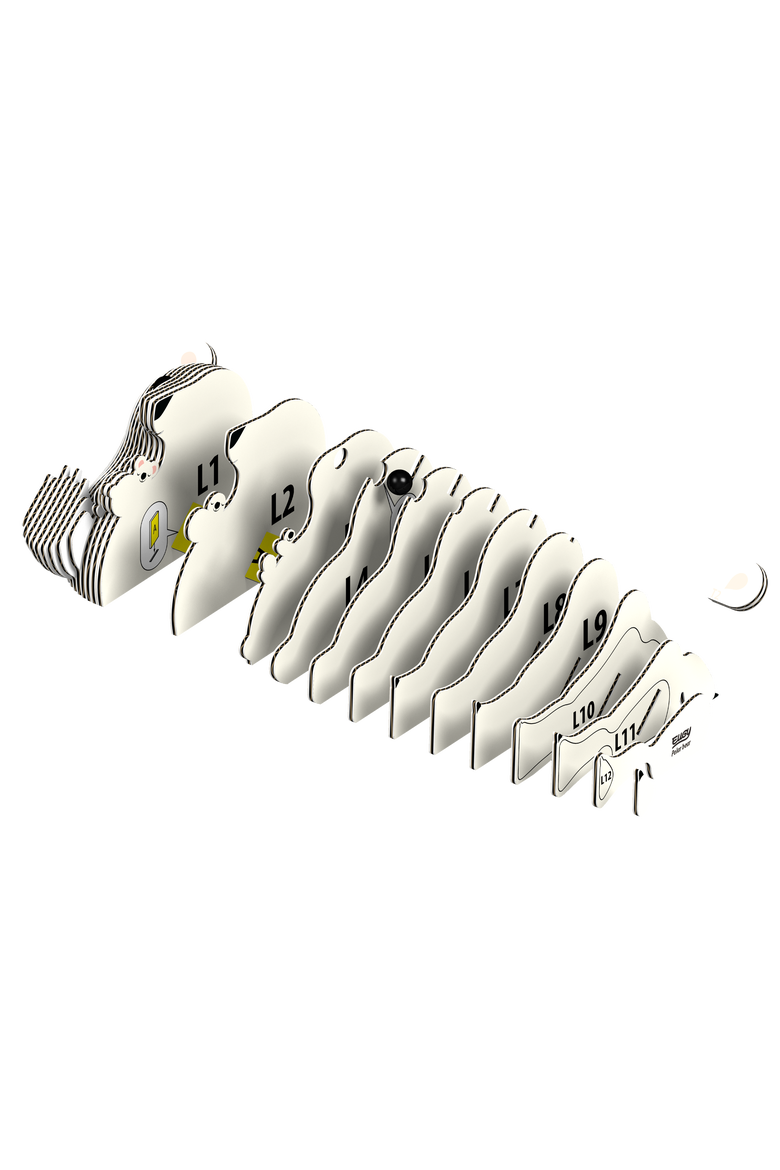 Polar Bear 3D Puzzle, Alternate, color, No Color