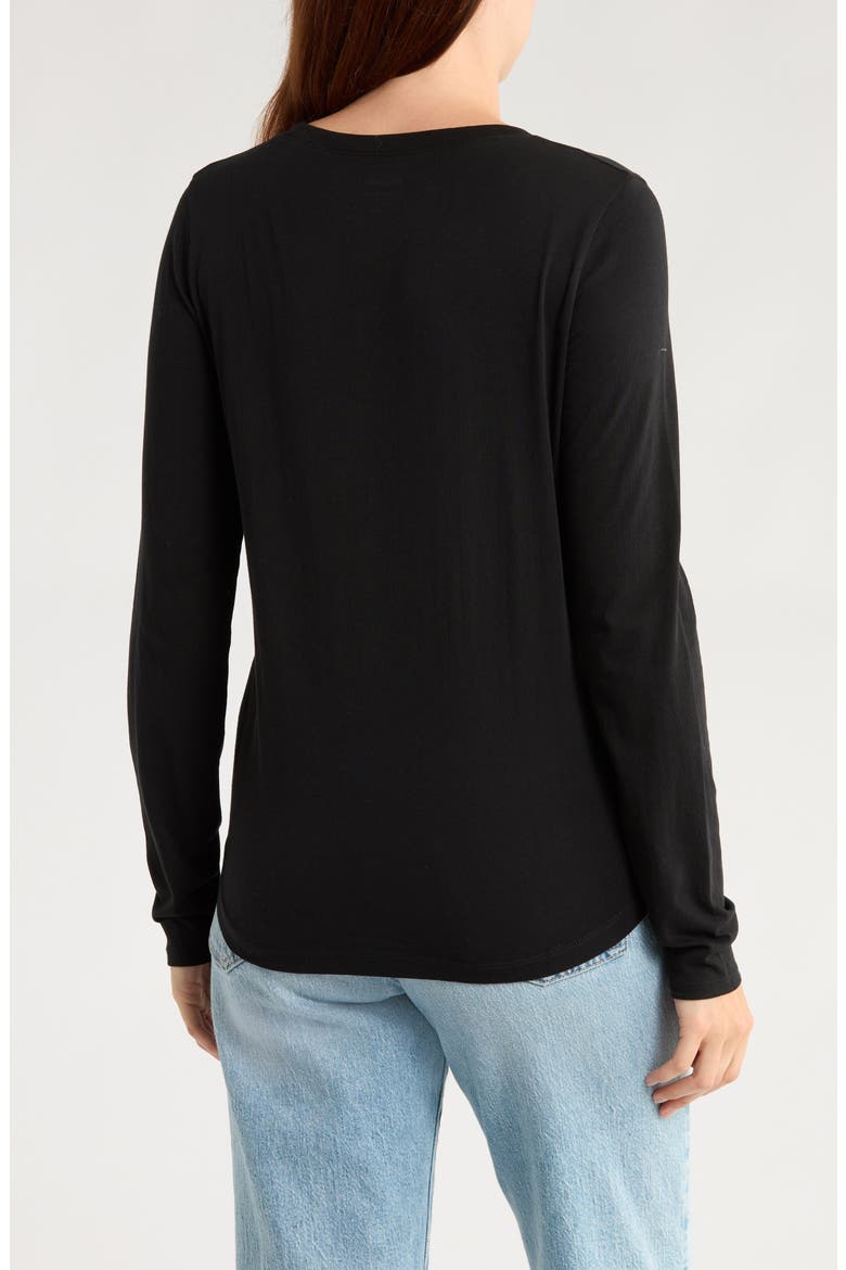 Soft Fade Long Sleeve T-Shirt, Alternate, color, JET BLACK