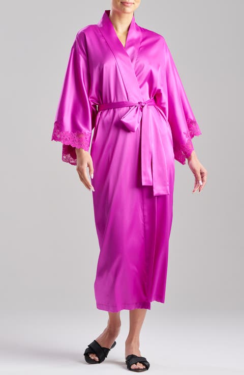 Peony Glamour Satin Robe