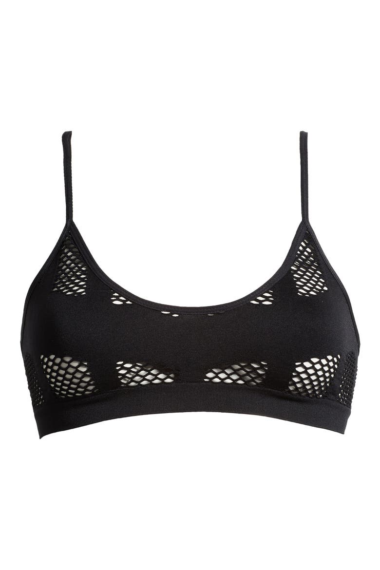 Shadow Play Bralette, Alternate, color, BLACK