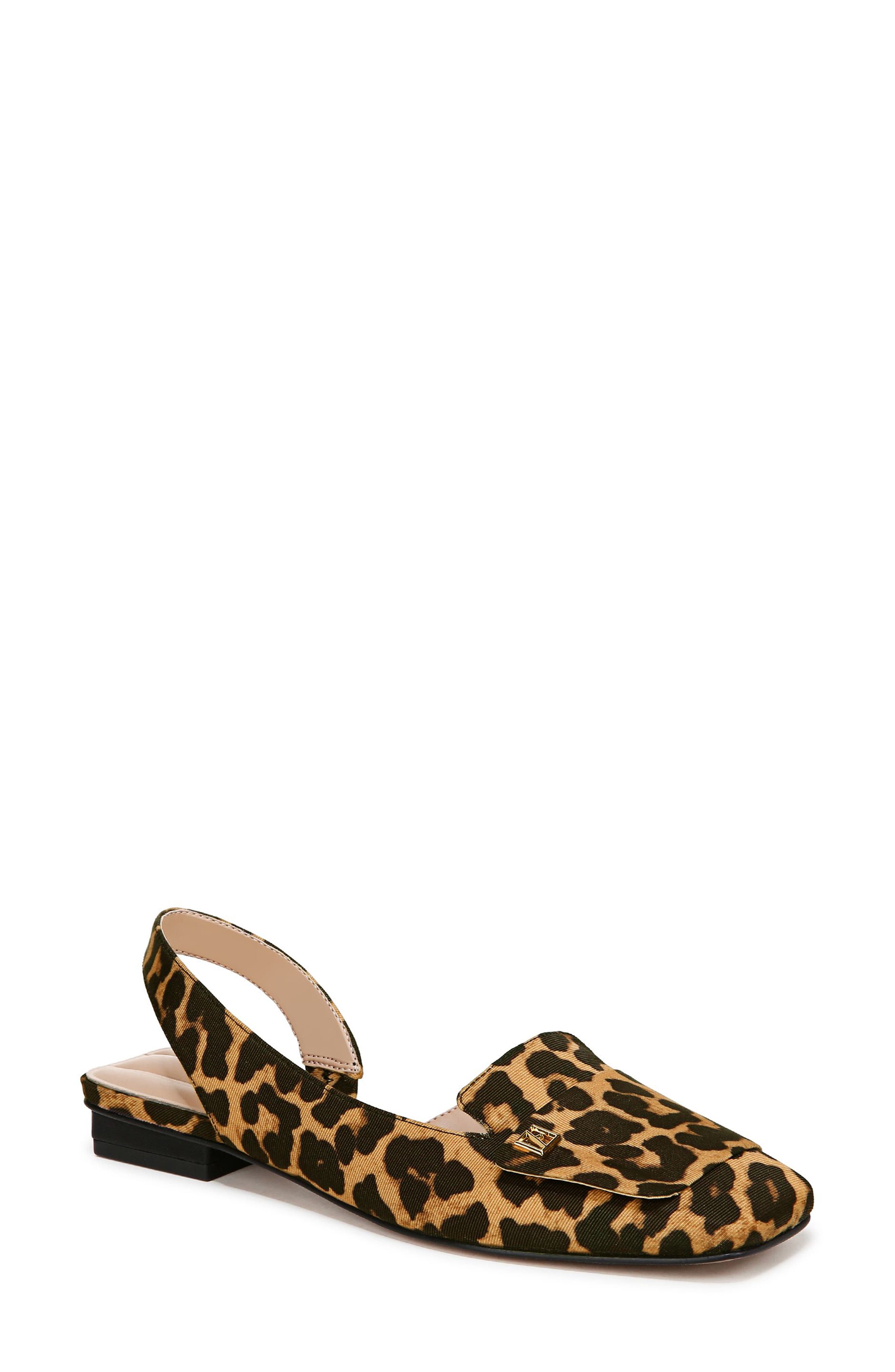 Franco Sarto Teagan Slingback Half d'Orsay Flat, Main, color, Brown Multi