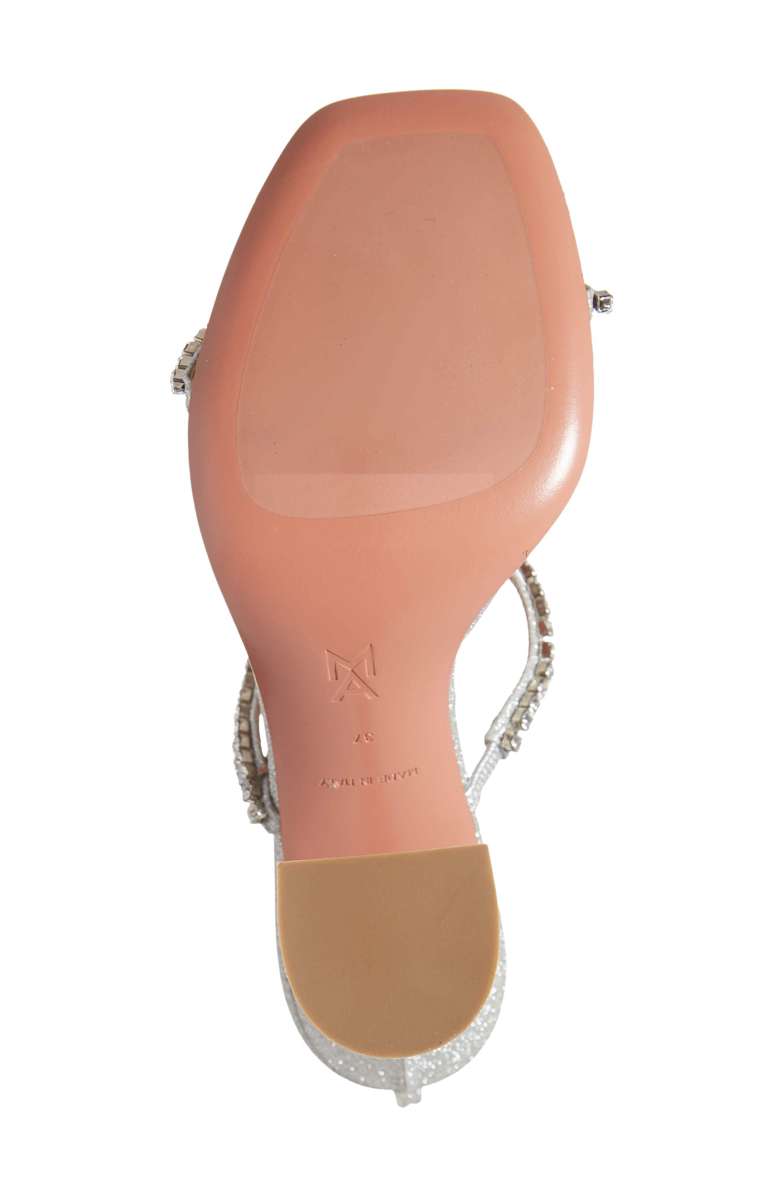Amina Muaddi Gilda Crystal Ankle Strap Sandal, Alternate, color, 