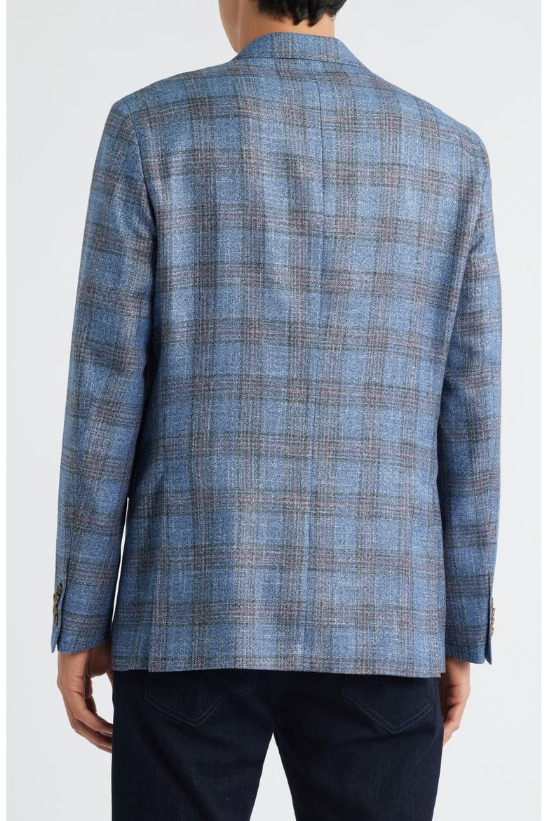 Midland Contemporary Fit Marled Plaid Wool Blend Sport Coat, Alternate, color, LIGHT BLUE