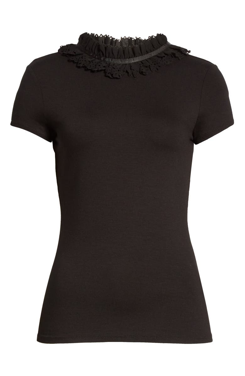 Ted Baker London Ruffle Neck Knit Top, Alternate, color, 
