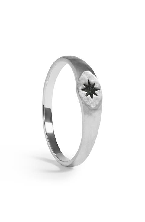 Guiding Star Sterling Silver Signet Ring