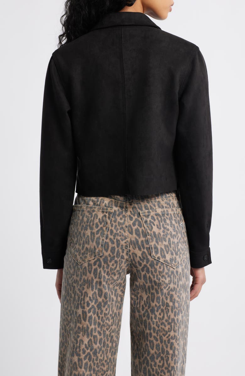 HIDDEN JEANS Shrunken Snap-Up Shirt, Alternate, color, Black