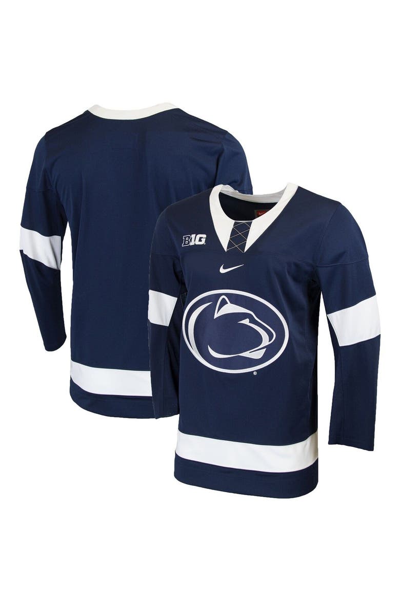 Men's Nike Navy Penn State Nittany Lions Replica College Hockey Jersey, Main, color, Navy