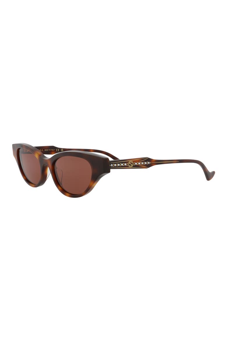 51mm Cat Eye Sunglasses, Alternate, color, HAVANA HAVANA BROWN