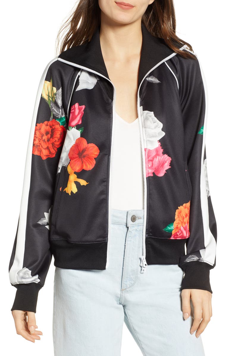 Pam & Gela Floral Track Jacket, Main, color, 