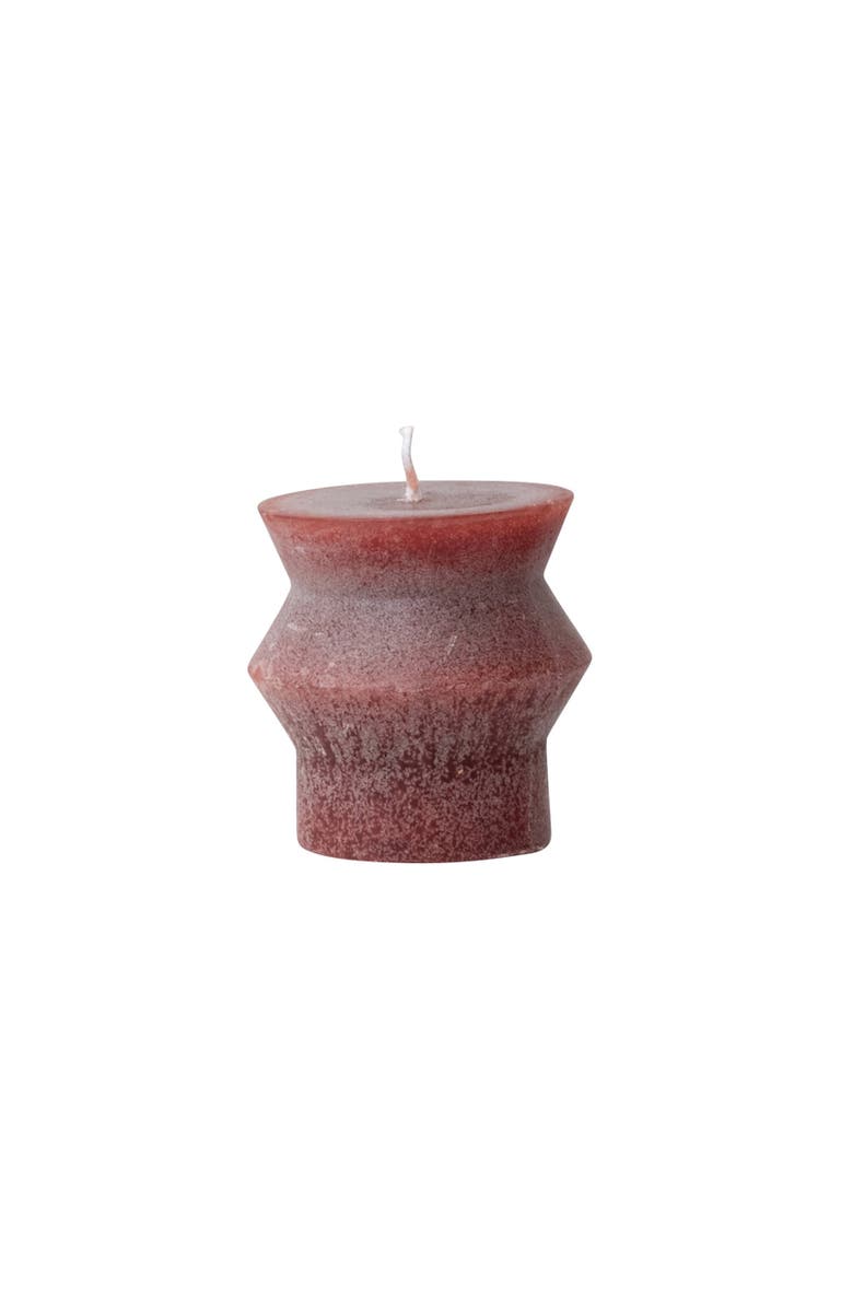 Storied Home Unscented Pillar Candle, Main, color, Red