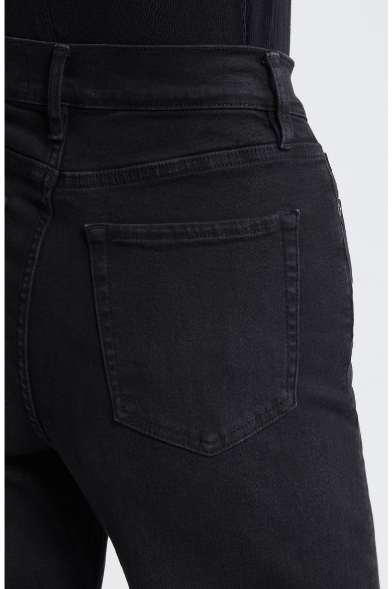 Le Palazzo Raw Hem Crop Wide Leg Jeans, Alternate, color, BLACKTHORN