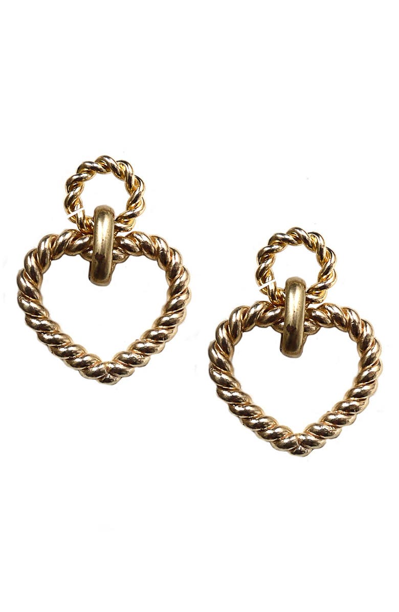 Laura Lombardi Bambola Heart Drop Earrings, Main, color, 