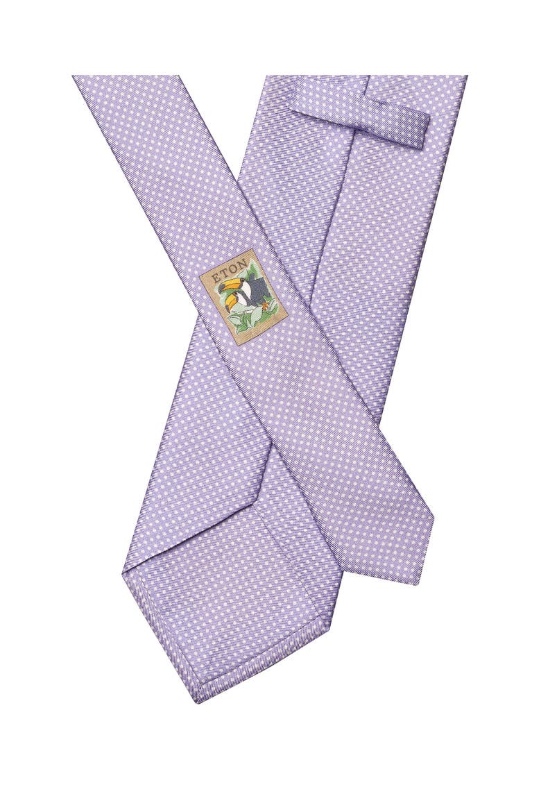 Polka Dot Silk Tie, Alternate, color, LIGHT PURPLE