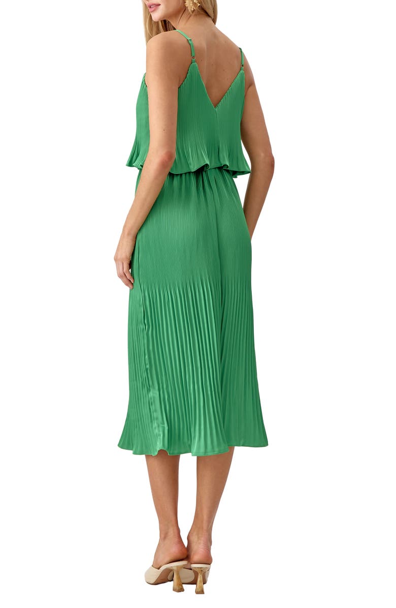 Adelyn Rae Nayla Pleated Overlay Sleeveless Midi Dress, Alternate, color, 