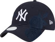 New Era Women's New Era Navy New York Yankees Roses 9TWENTY Adjustable Hat