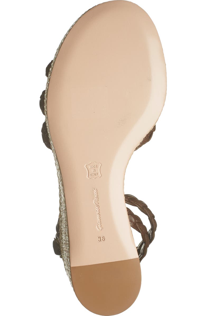Gianvito Rossi Braided Espadrille Platform Wedge Sandal, Alternate, color,