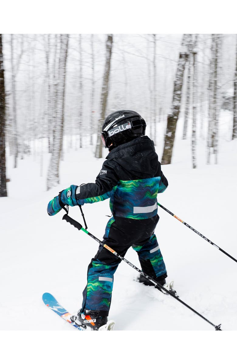 Deux par Deux Boy One-Piece Teknik Snowsuit, Alternate, color, Aurora Borealis
