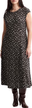 MANGO Floral Print Midi Dress