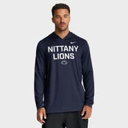 Nike Men's Nike Navy Penn State Nittany Lions 2025 Sideline Performance Long Sleeve Hoodie T-Shirt