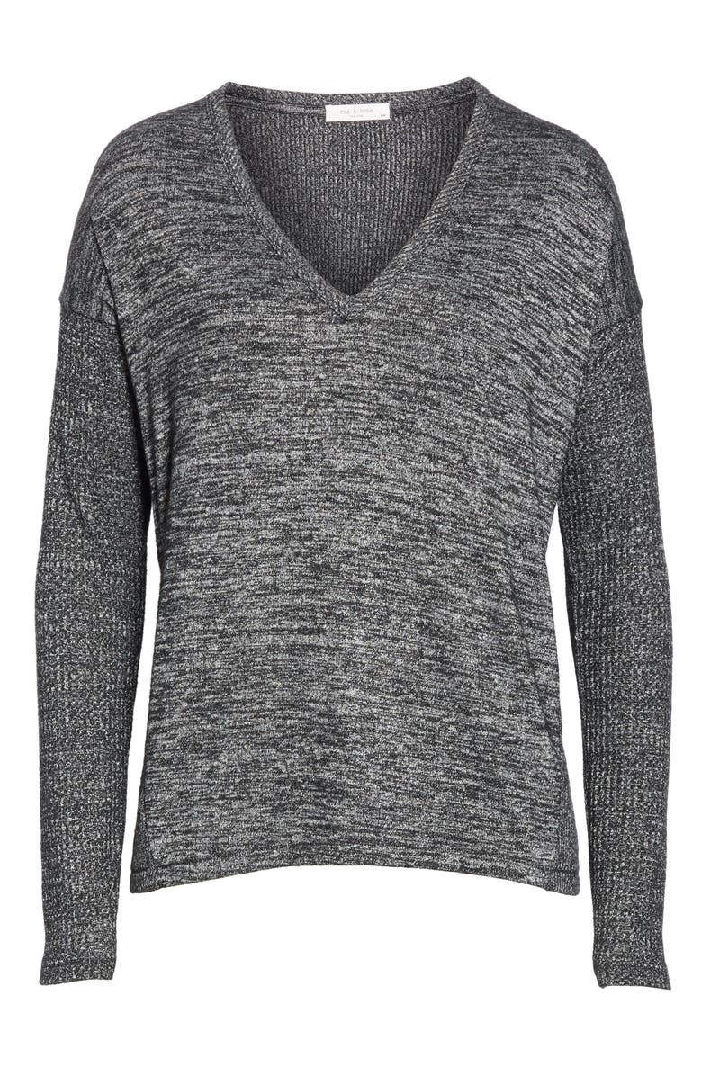 rag & bone Clara V-Neck Top, Alternate, color, 