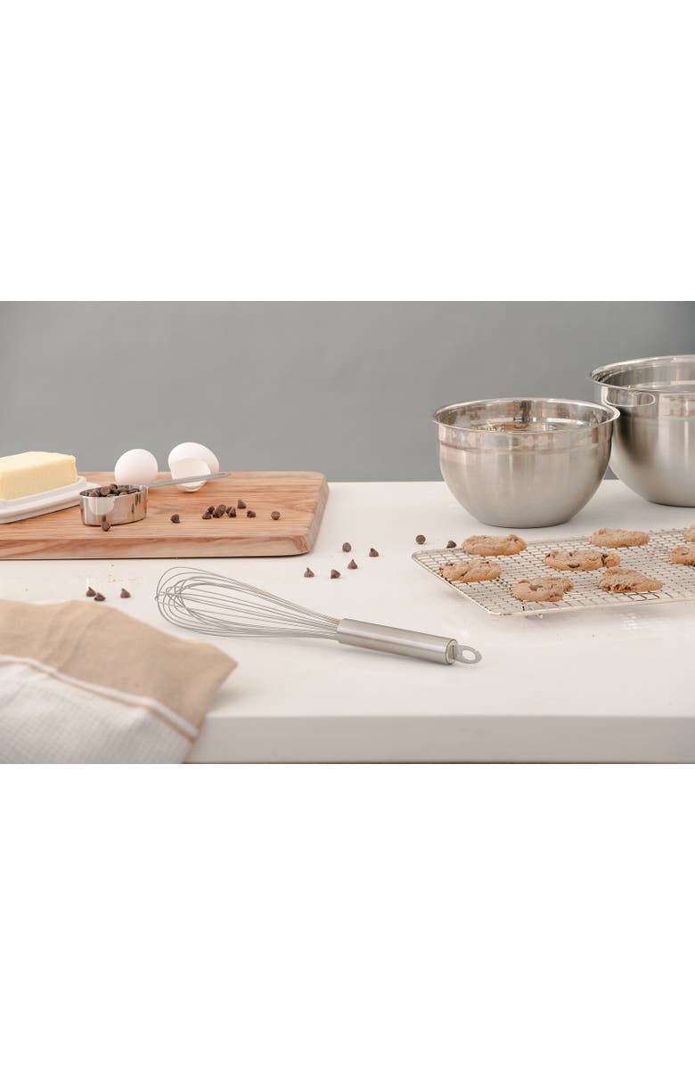 CUISIPRO Solid Handle 8 Inch Egg Whisk, Stainless Steel, Alternate, color, Silver