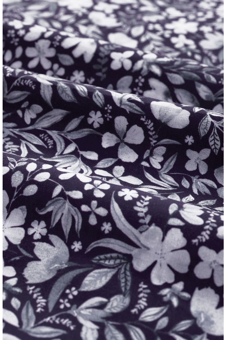 Axel Shaped Fit Floral Stretch Button-Up Shirt, Alternate, color, BLACK