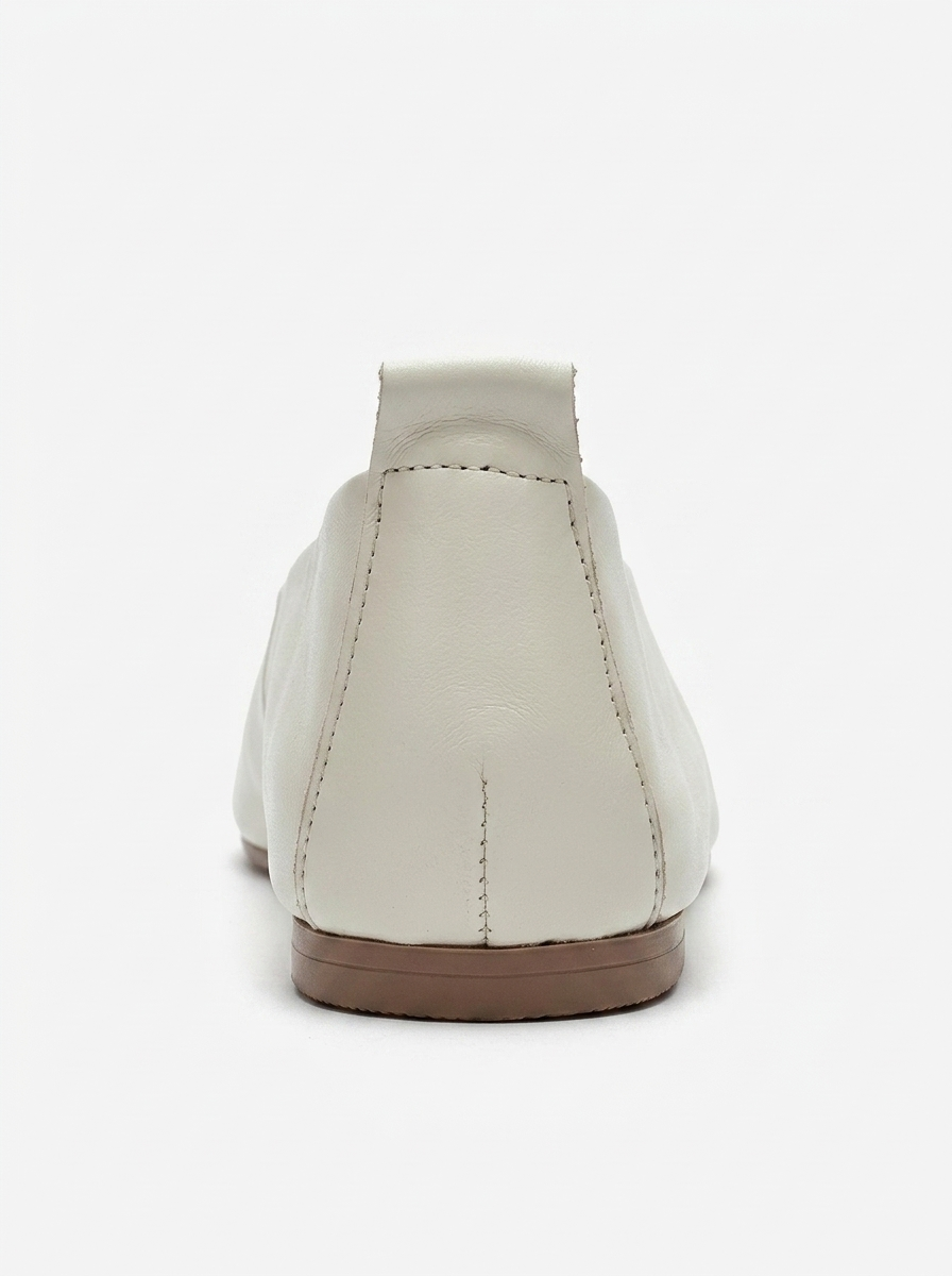 Jenas Leather Ballet Flat, Alternate, color, Ecru