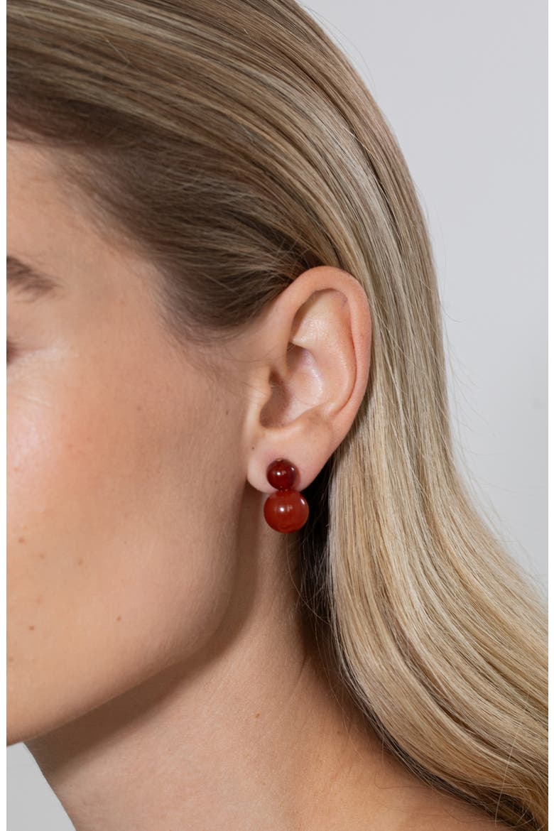 Cara Drop Earrings, Alternate, color, CARNELIAN