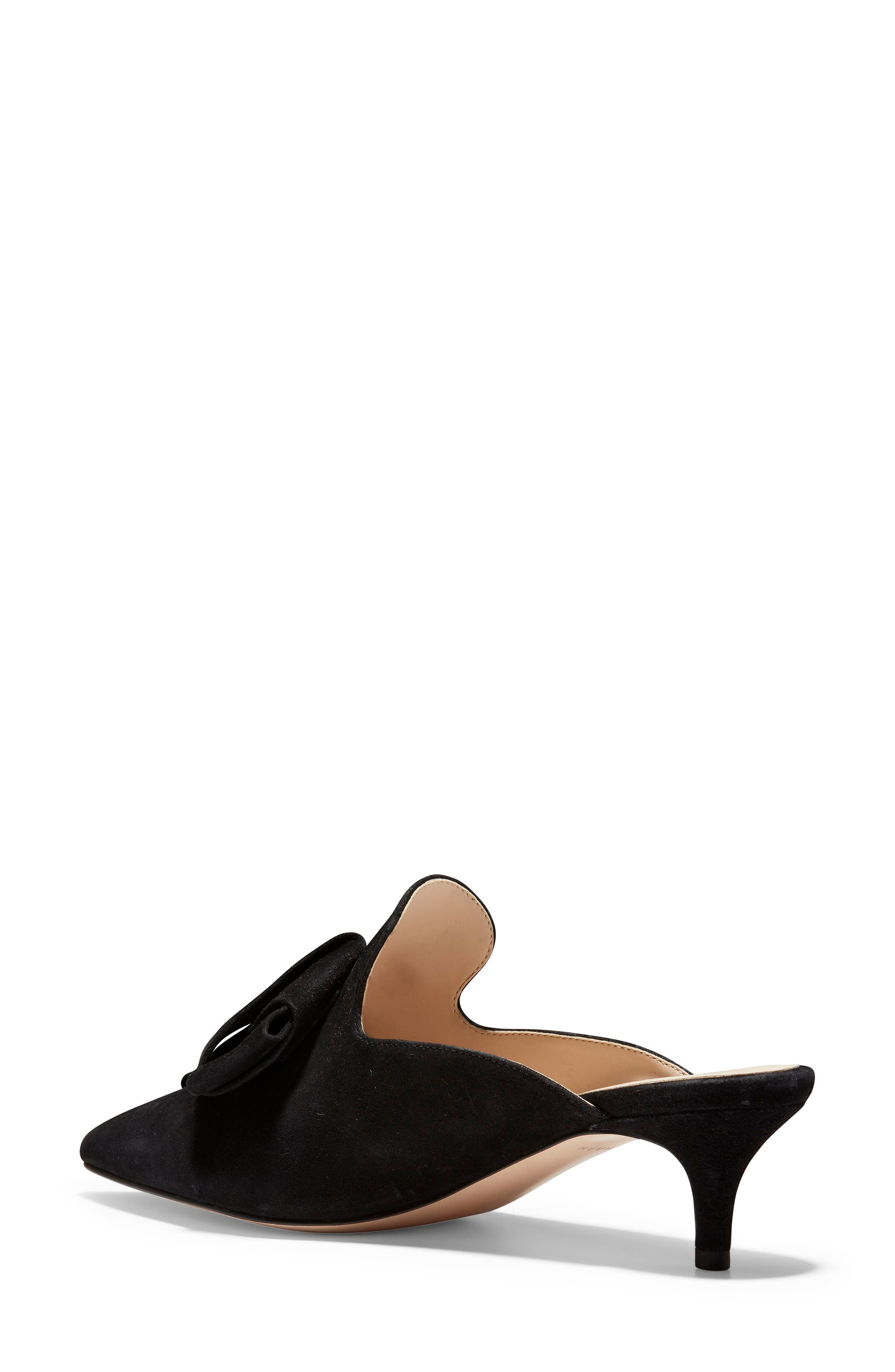 Ophelia Mule, Alternate, color, BLACK SUEDE
