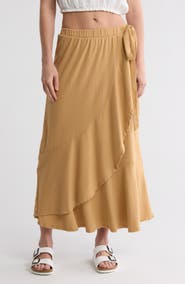 GO COUTURE Wrap Midi Skirt