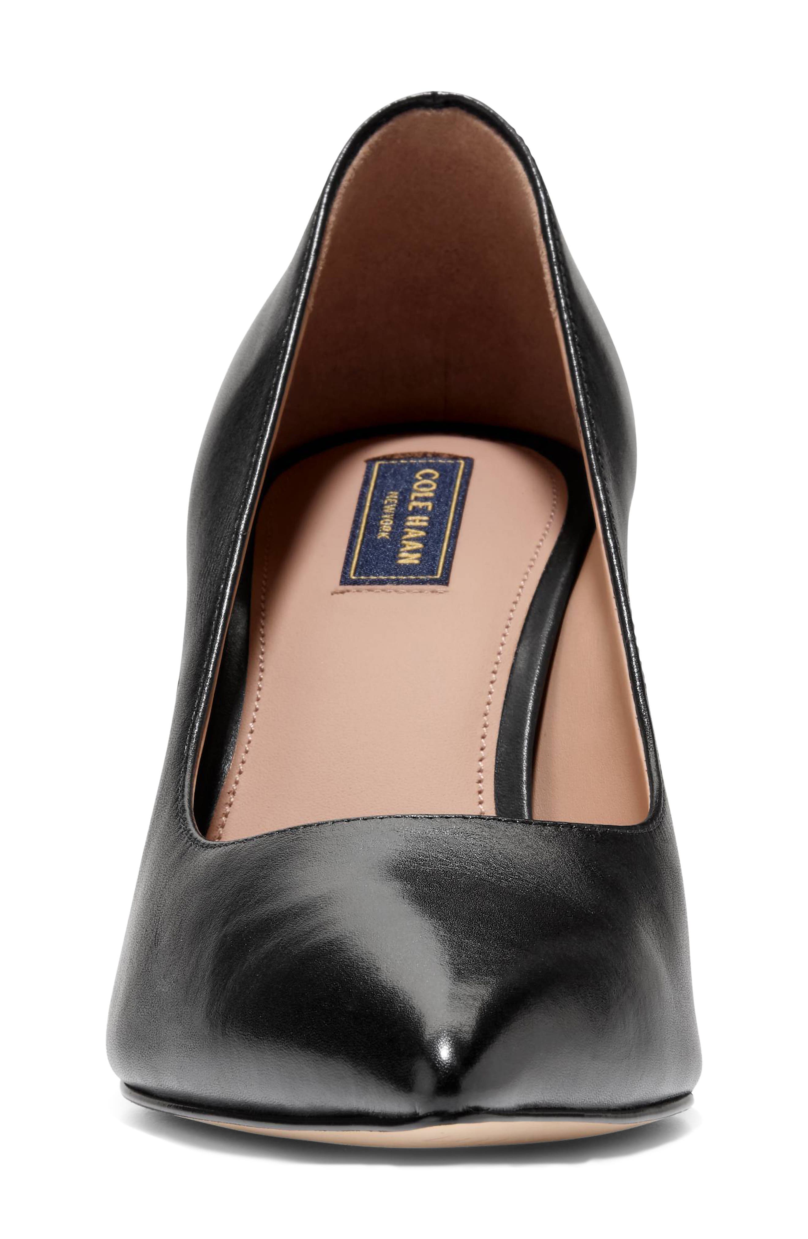 Hansell Pointed Toe Pump, Alternate, color, BLACK LEATHER