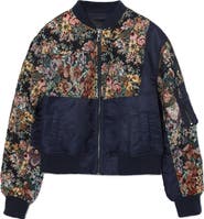 Desigual Rotterdam Jacquard Mixed Media Bomber Jacket