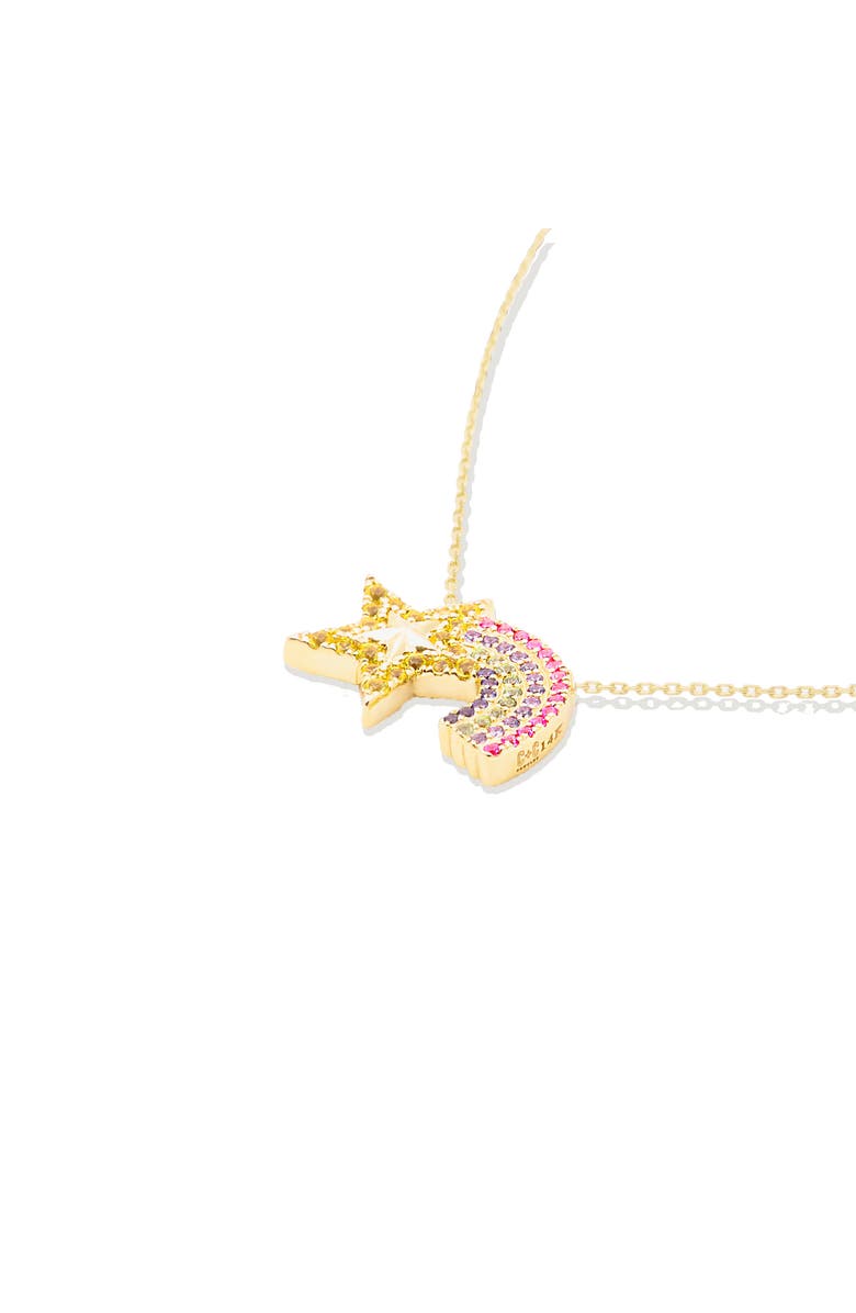 Campbell + Charlotte Juju Shooting Star Charm Necklace, Alternate, color, Gold
