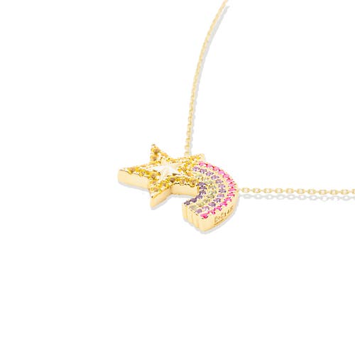 Campbell + Charlotte Juju Shooting Star Charm Necklace In Gold