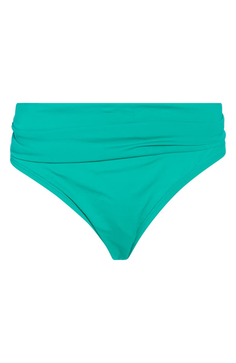 La Blanca Shirred Band Hipster Bikini Bottoms, Alternate, color, Emerald