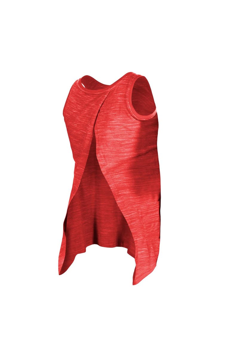 New Era Women's New Era Scarlet San Francisco 49ers Space Dye Active Tank Top, Alternate, color,