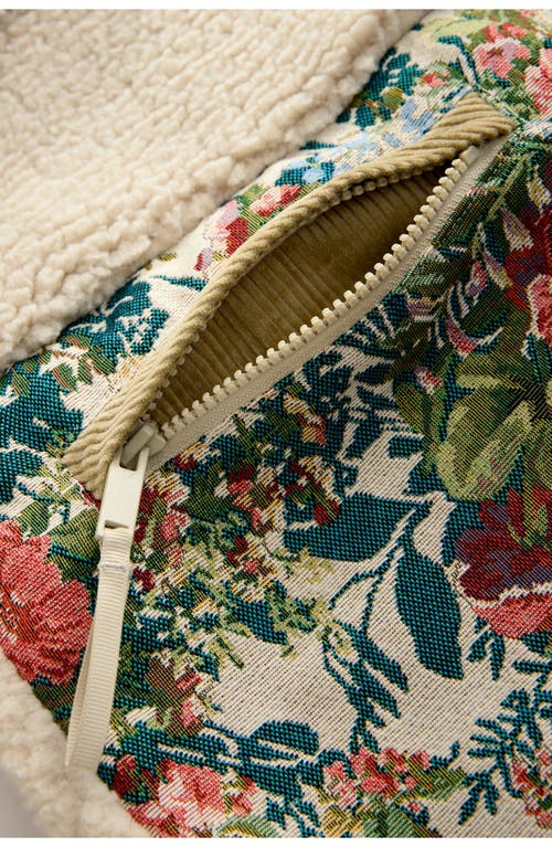Next Floral Mixed Media Jacket In Neutral