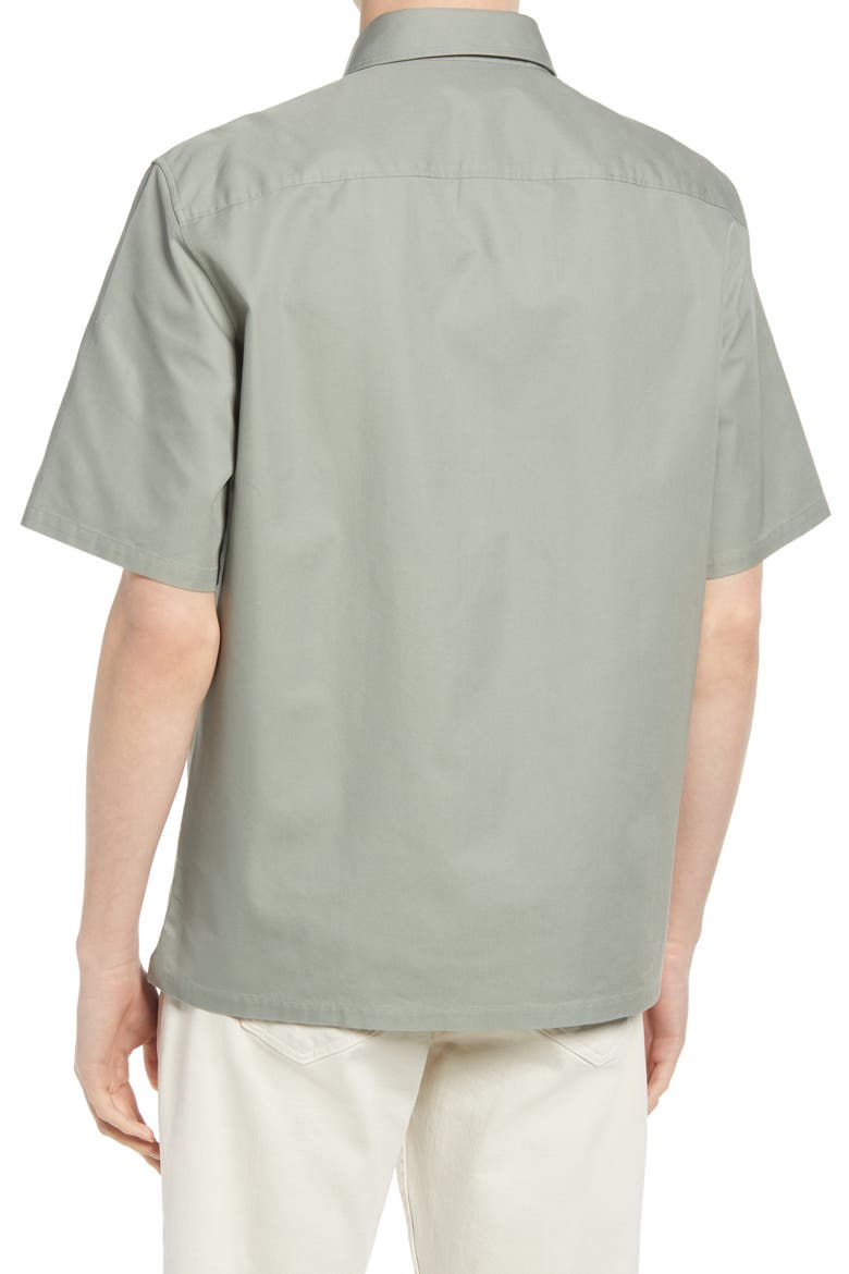 Standard Short Sleeve Button-Up Shirt, Alternate, color, SHADOW GREY