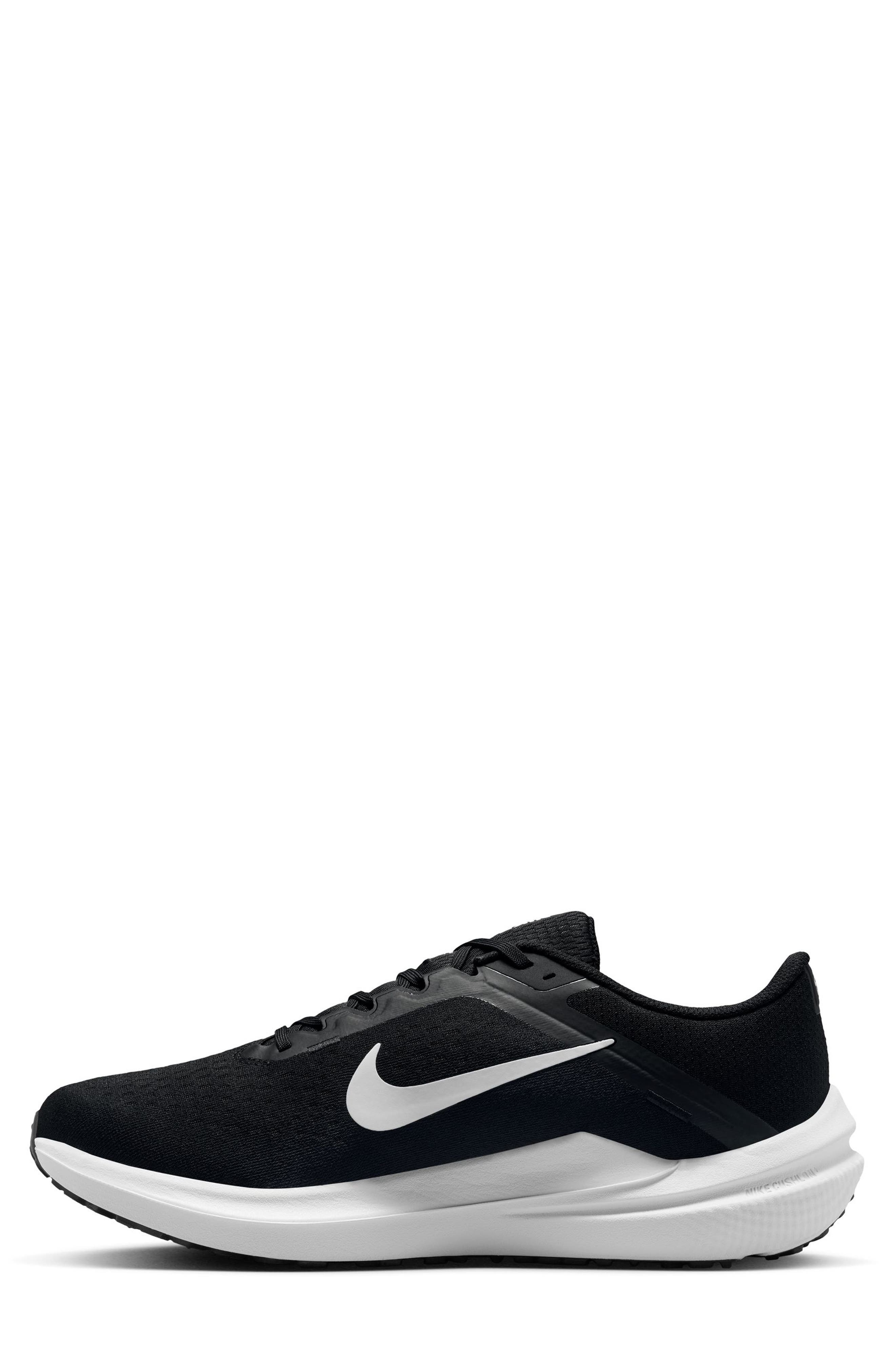 Nike Air Winflo 10 Running Shoe - Wide Width, Alternate, color, Black/ White/ Black