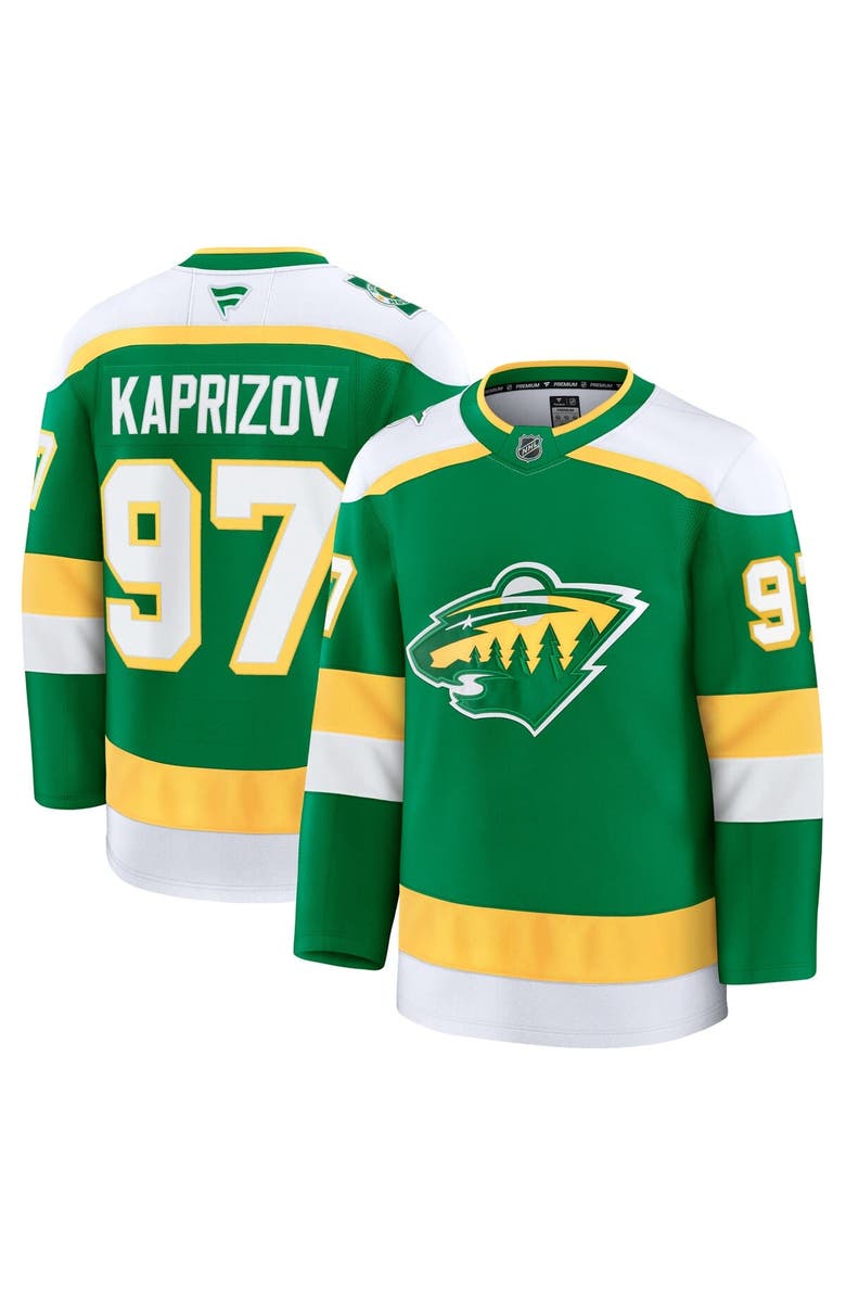 FANATICS Men's Fanatics Kirill Kaprizov Green Minnesota Wild Alternate Premium Jersey, Main, color, 