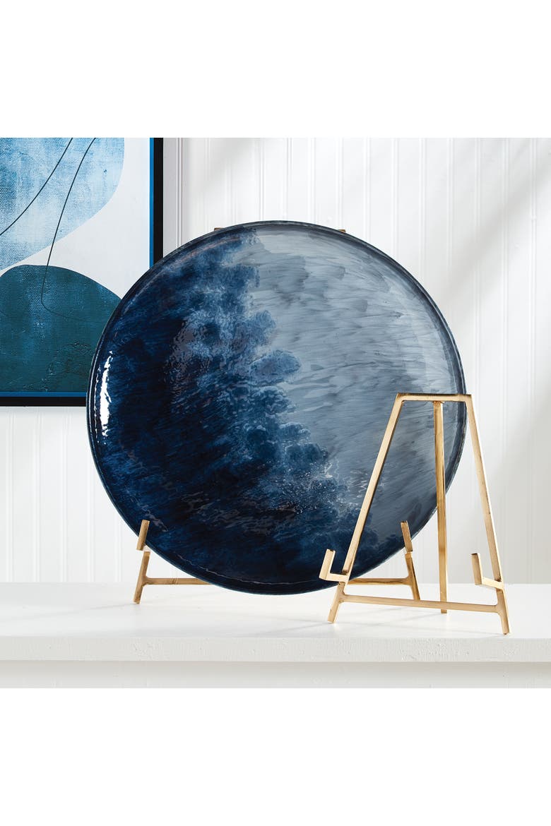 Azul Decorative Plate, Alternate, color, Blue