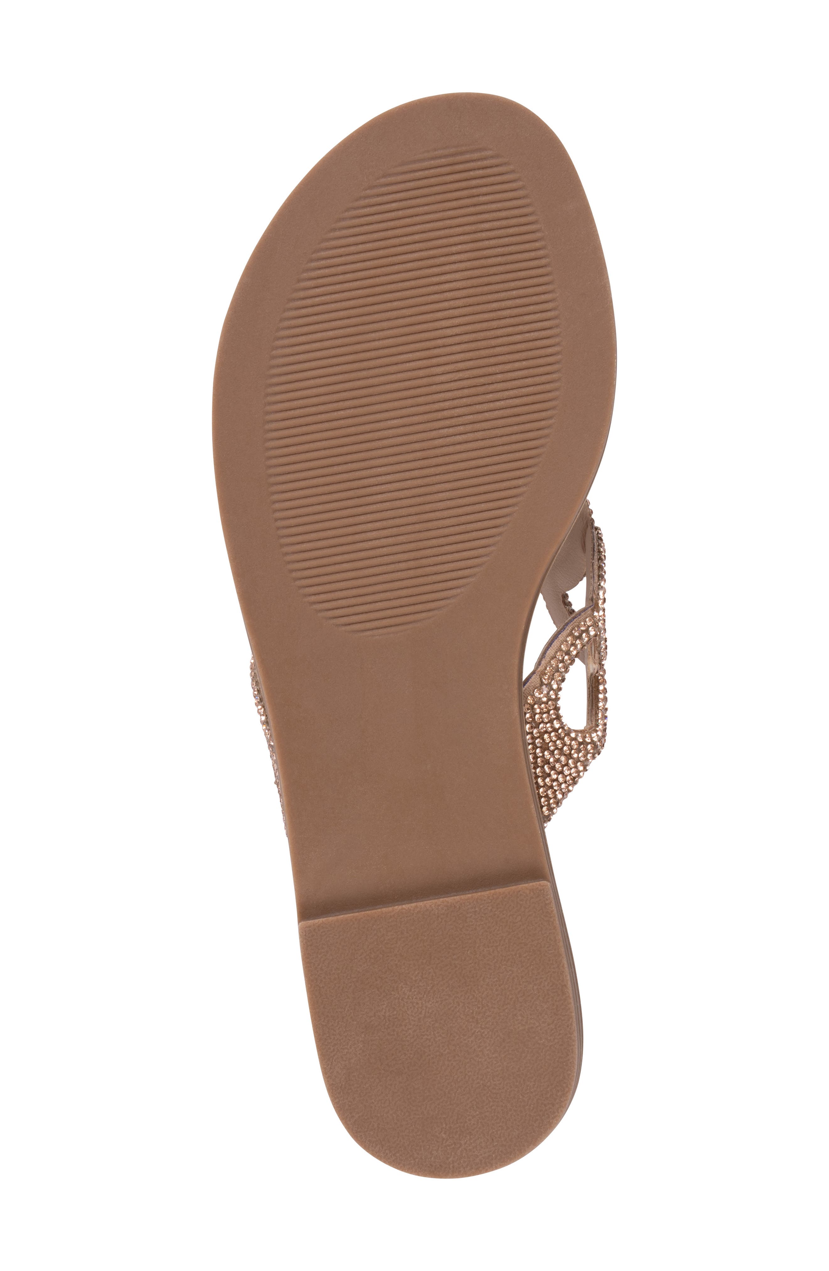 Vania Embellished Flip Flop, Alternate, color, ROSE GOLD